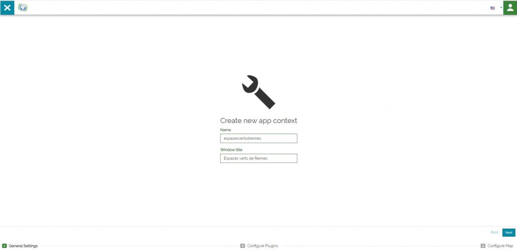 Application Context Wizard - Context name and title