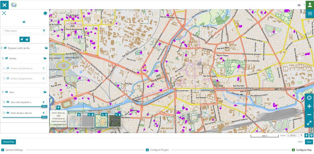 Application Context Wizard - Configuring map contents