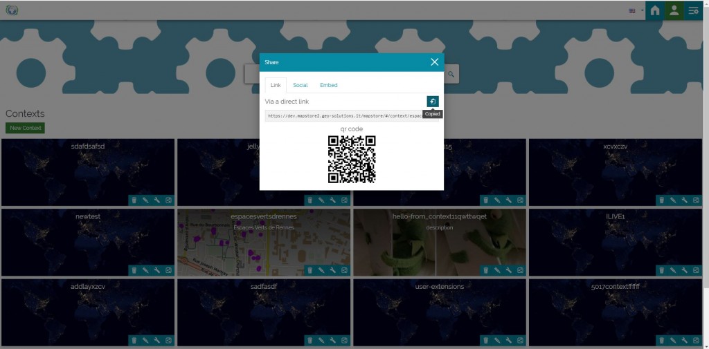 Sharing a Context via URL