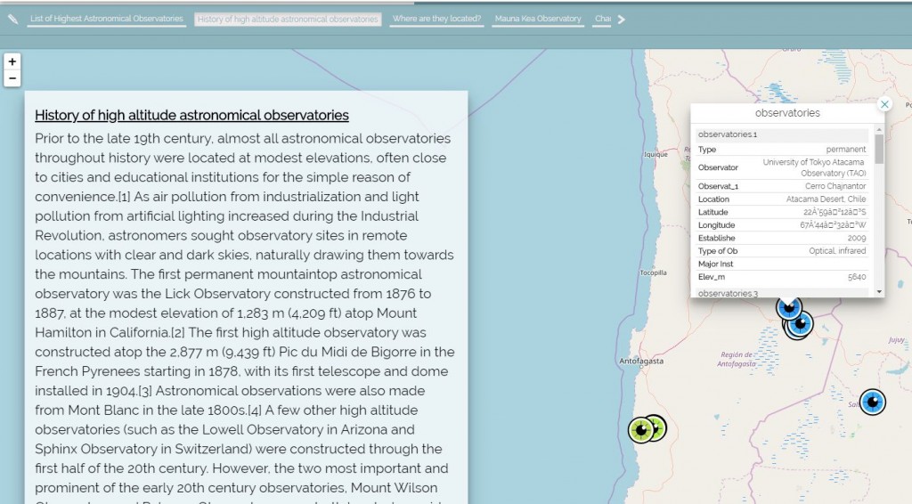 GeoStory - Map Tooltip component for Identify operations