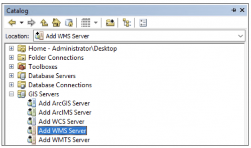 Adding WMS Server in ArcMap Catalog