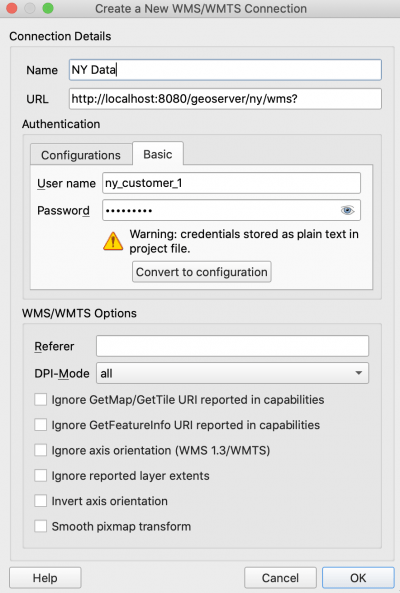 QGIS WMS Source with Basic Authentication