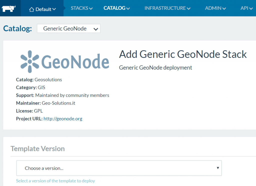 GeoNode Generic Rancher template