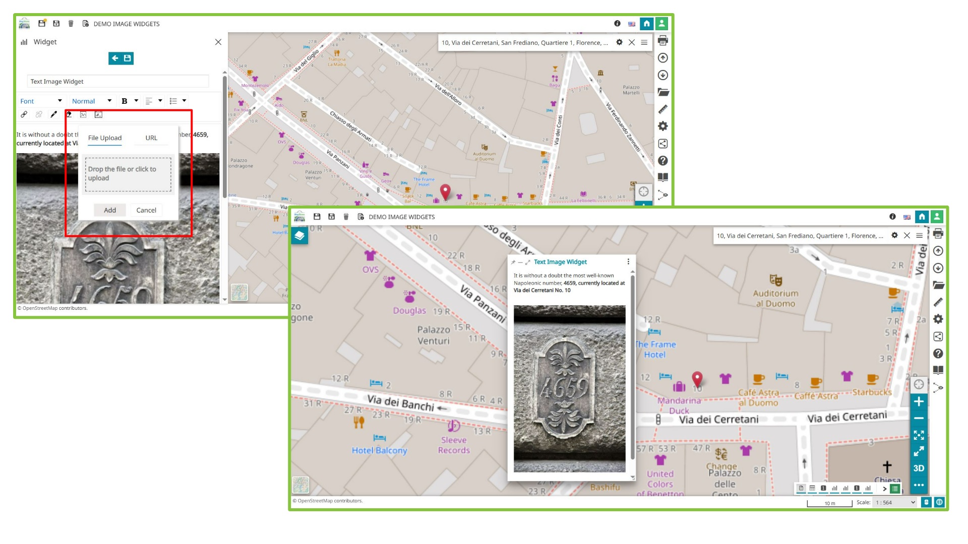 Images upload for Text Widgets