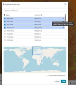 New Advanced CRS management modal