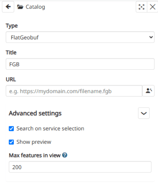 FlatGeobuf layer displayed in MapStore